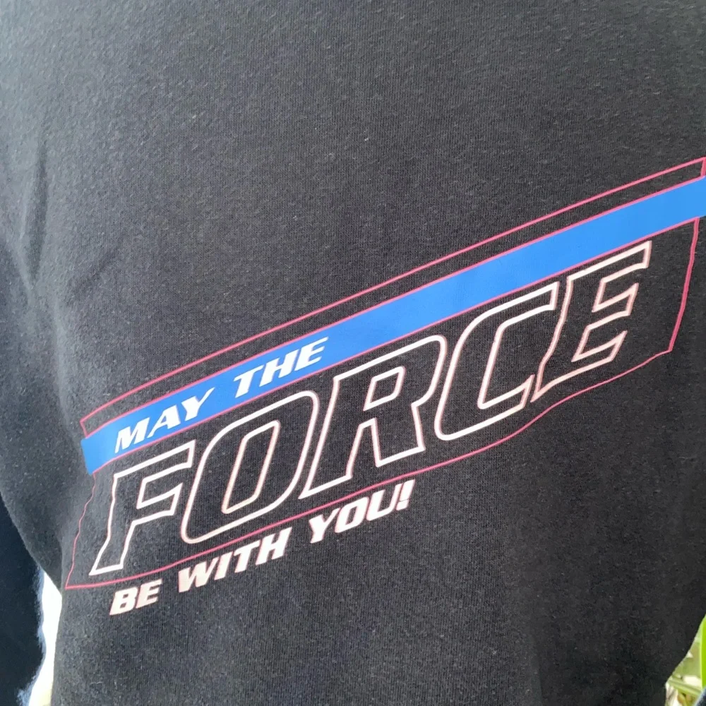 💙. Star Wars Black Graphic Cropped Hoodie With Drawstring Waist. - Picture 4 of 12